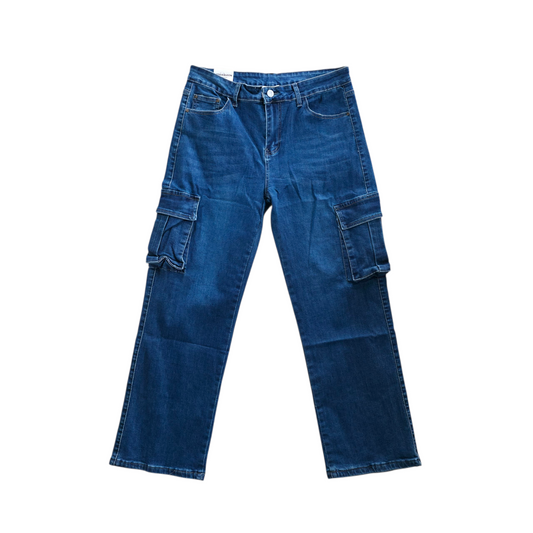 Jeans cargo blu scuro