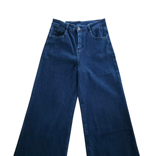 Jeans palazzo blu scuro