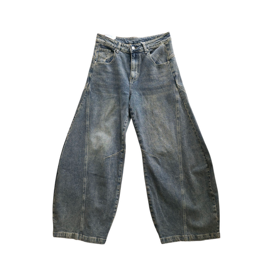 Jeans balloon colore sabbia