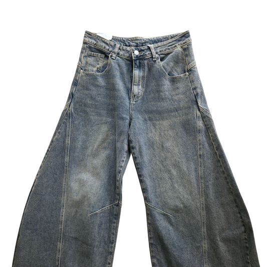 Jeans balloon colore sabbia