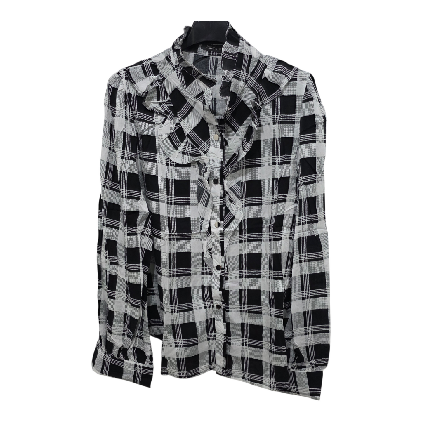 Camicia a Quadri Rossa con Rouches