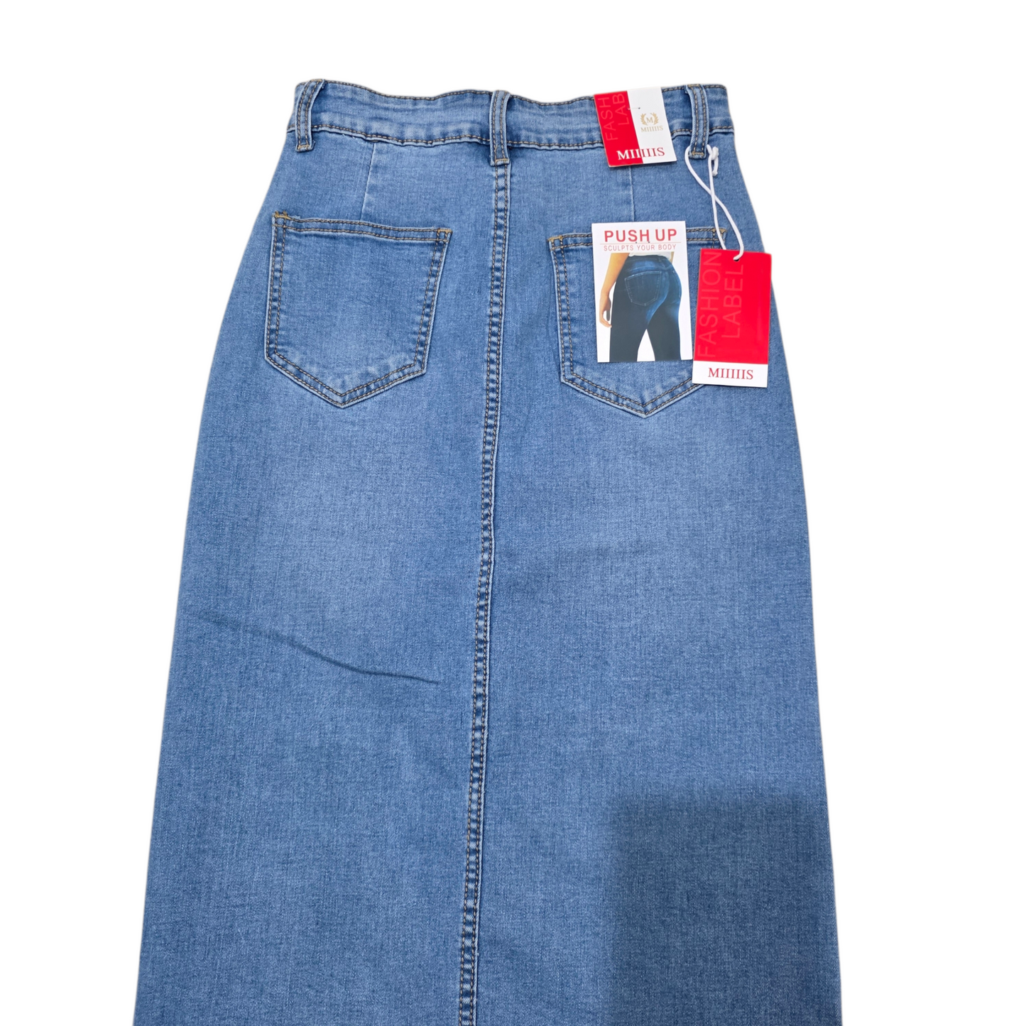 Gonna Jeans con Spacco Frontale