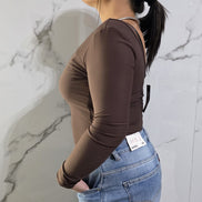 Body Elegante con Dettagli in Pizzo e Scollatura a V