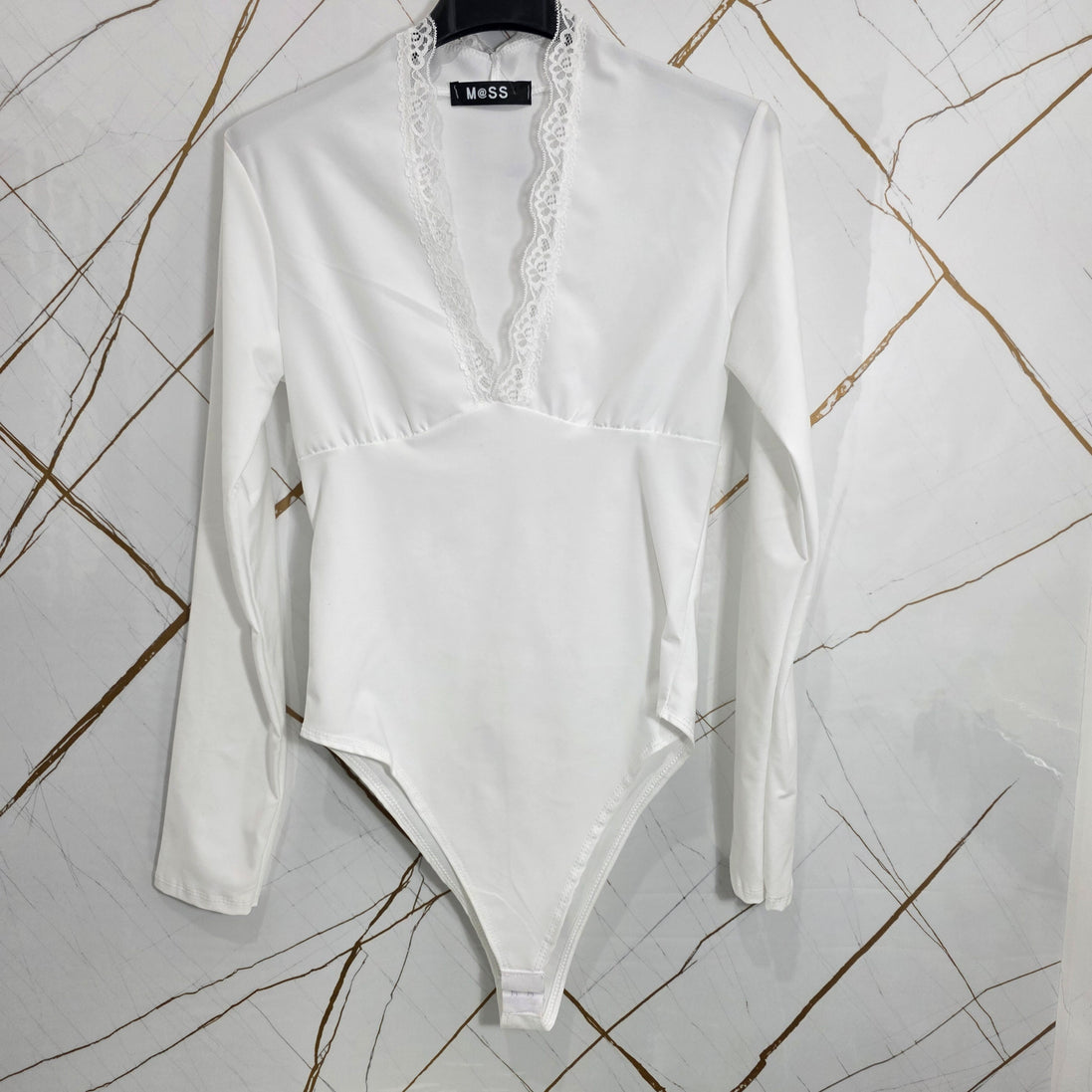 Body con Dettagli in Pizzo Taglia Unica Rosso Elegante e Versatile per Ogni Occasione con Maniche Lunghe e Collo a V Capo Essenziale per il Guardaroba
