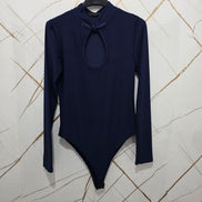 Body Rosso a Maniche Lunghe con Collo Alto e Dettaglio al Centro per Donna Stile Elegante e Comfortabile