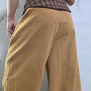 Pantaloni Larghi in Tessuto Naturale con Cintura Regolabile per Donna Stile Casual e Comfortabile