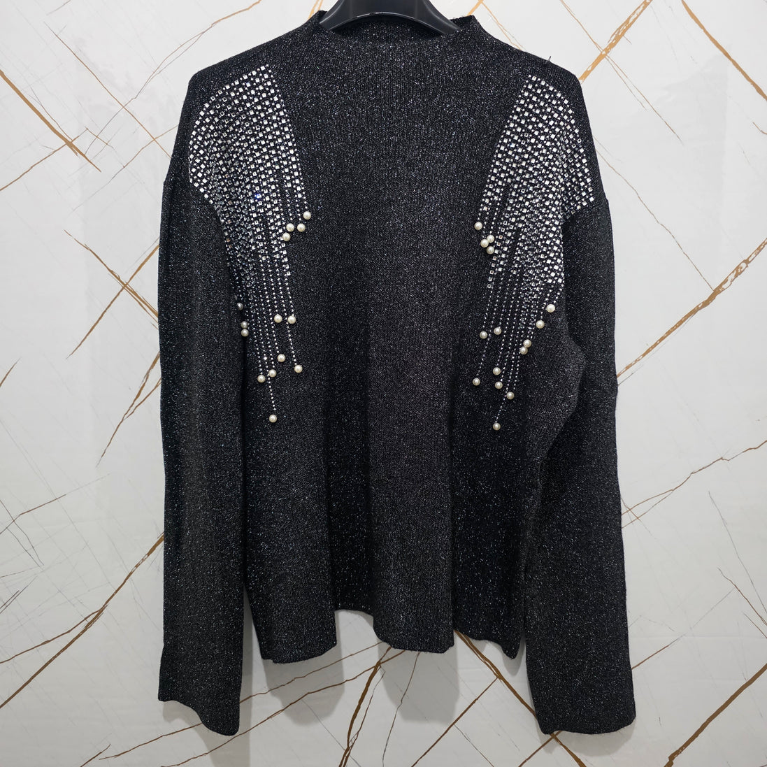 "Maglia Glamour con Dettagli Perle"