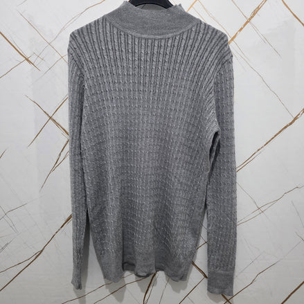 Maglione Donna in Tessuto a Coste Colore Beige con Maniche Lunghe e Collo Alto per un Look Elegante e Comfortevole