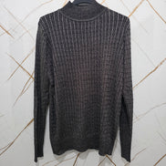 Maglione Donna in Tessuto a Coste Colore Beige con Maniche Lunghe e Collo Alto per un Look Elegante e Comfortevole