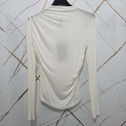 Maglia Semi-Transparente Aderente per Donna - T-Shirt con Design Elegante e Comfortabile - Perfetta per Look Casual e Stili Moderni
