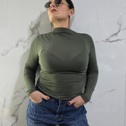 Maglia Semi-Transparente Aderente per Donna - T-Shirt con Design Elegante e Comfortabile - Perfetta per Look Casual e Stili Moderni