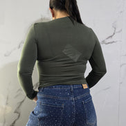 Maglia Semi-Transparente Aderente per Donna - T-Shirt con Design Elegante e Comfortabile - Perfetta per Look Casual e Stili Moderni