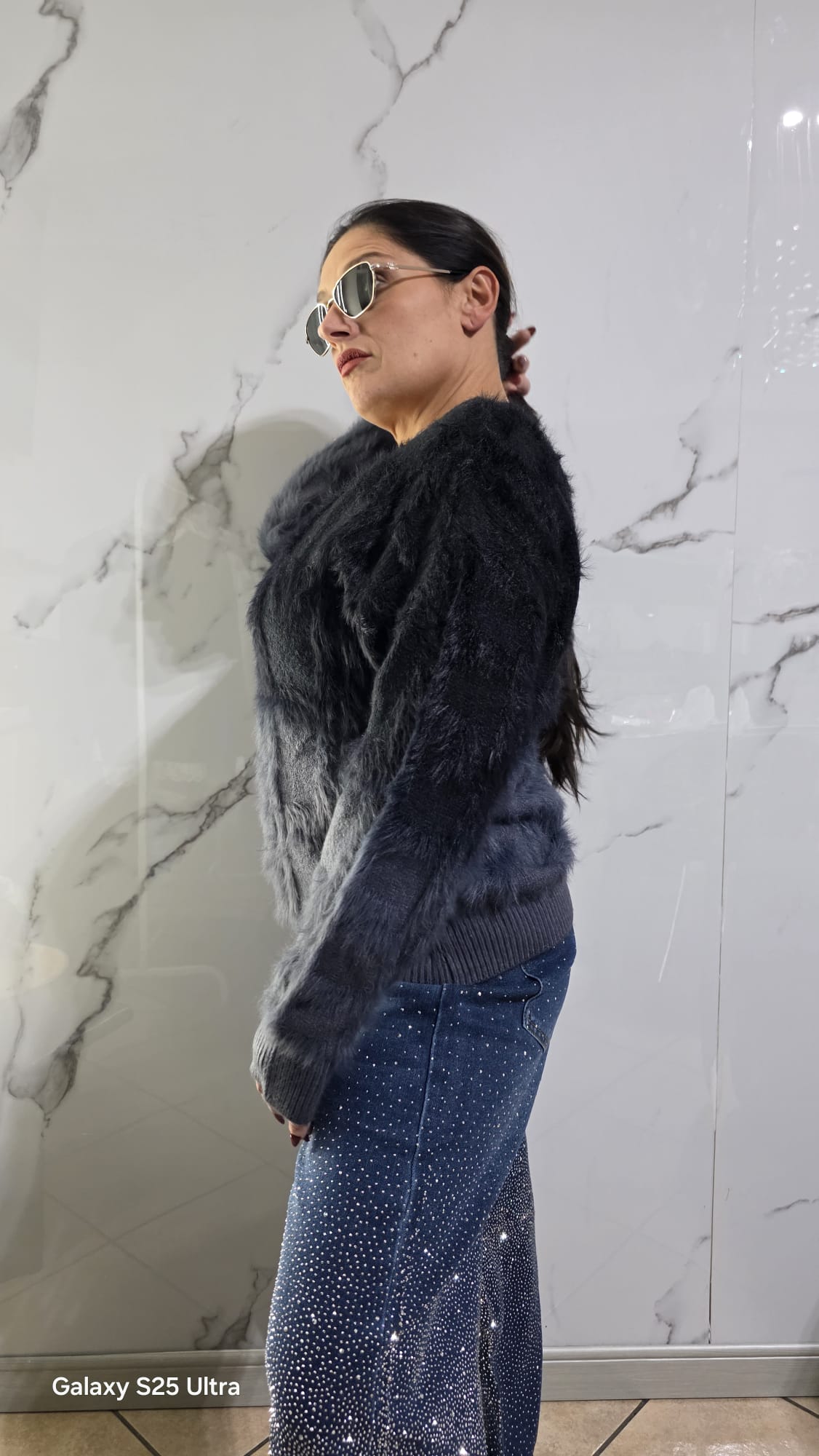 Maglione Oversize Rosa Ombre