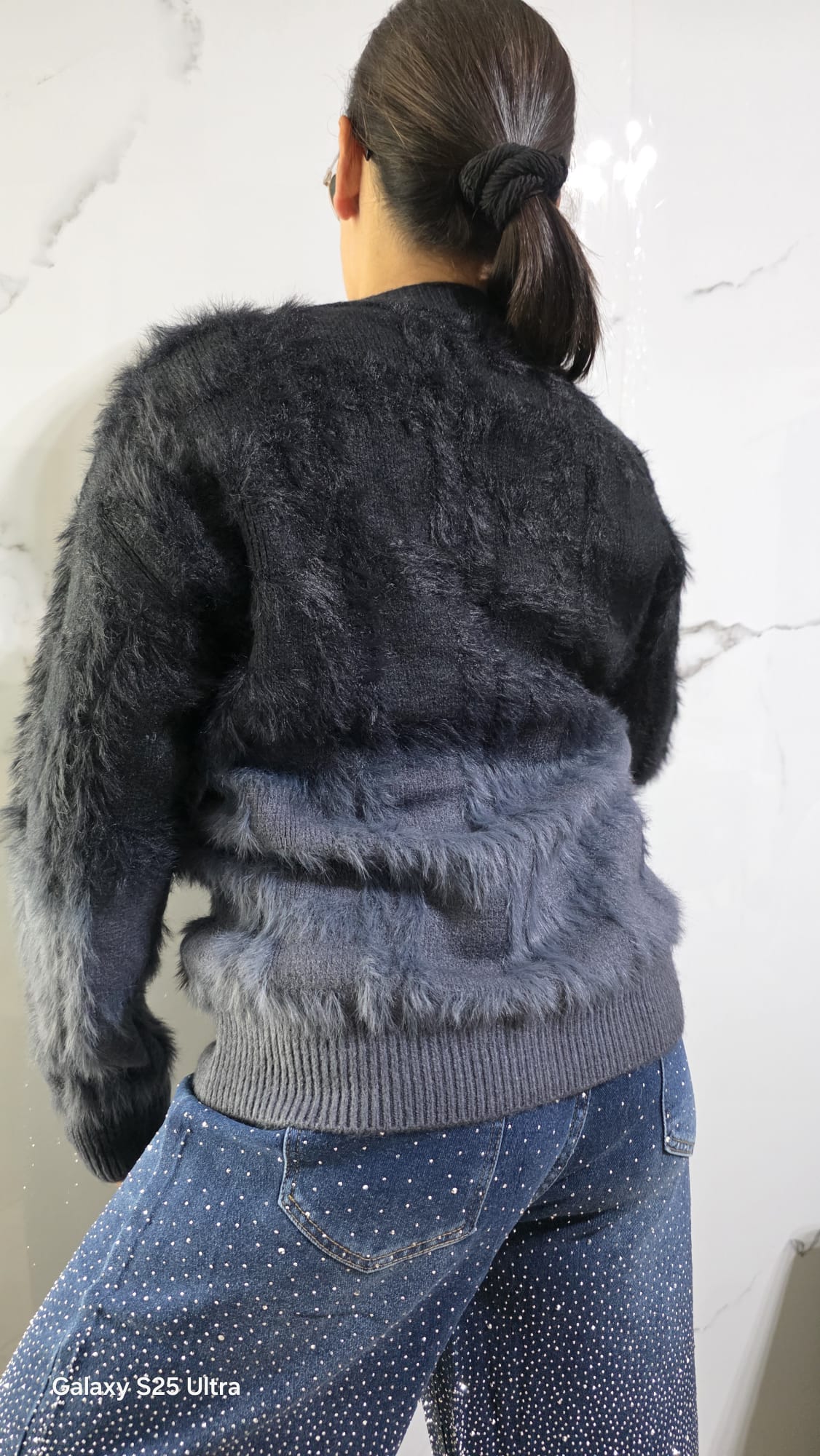 Maglione Oversize Rosa Ombre