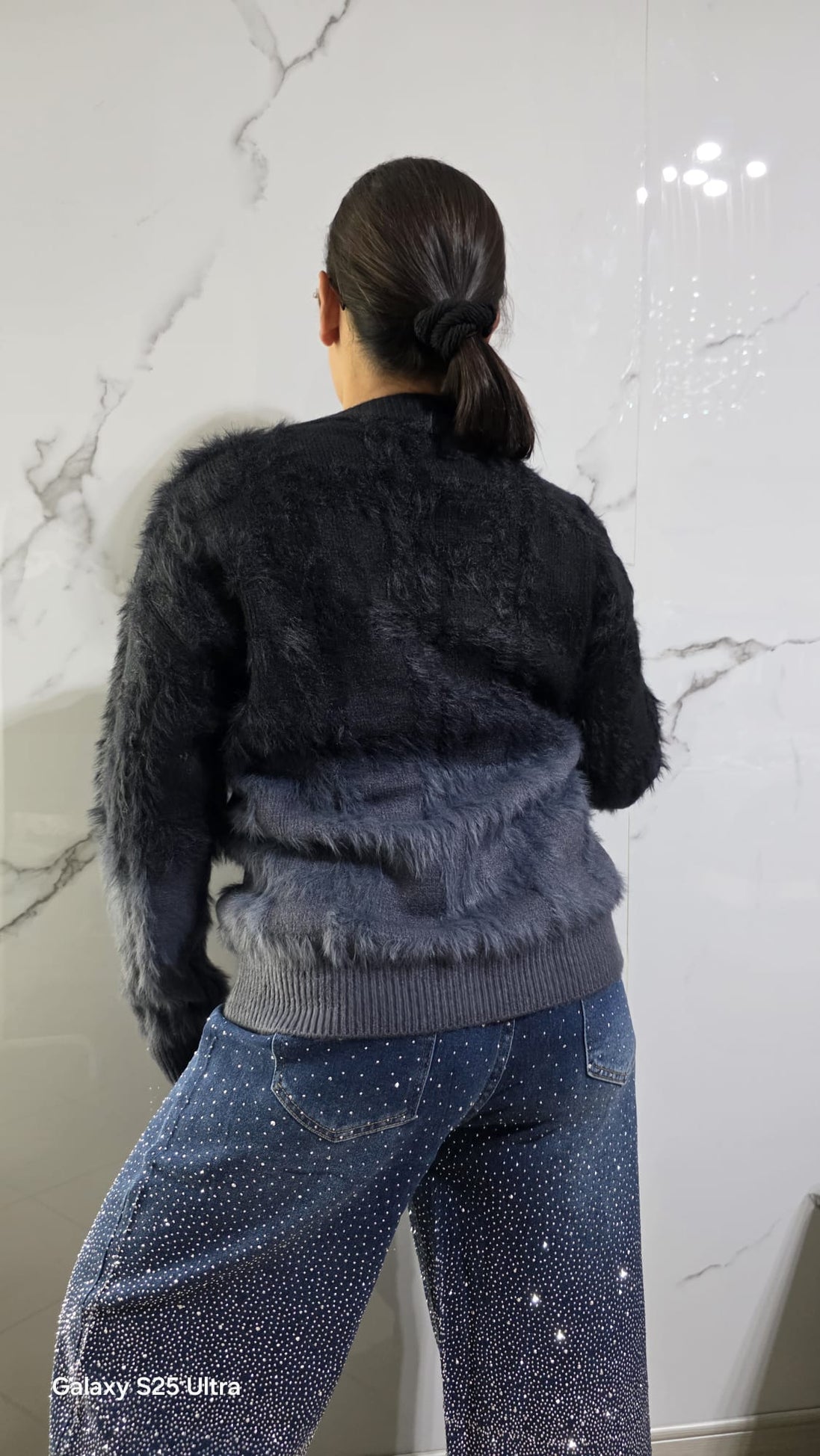 Maglione Oversize Rosa Ombre