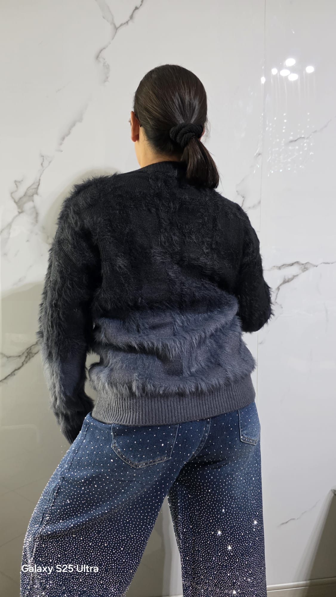 Maglione Oversize Rosa Ombre