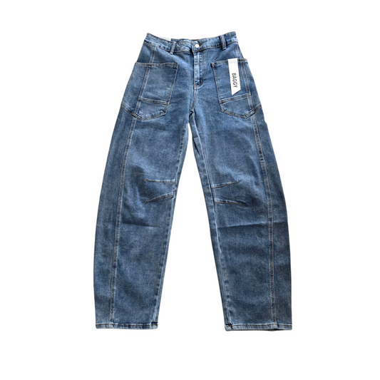 Jeans baggy colore chiaro