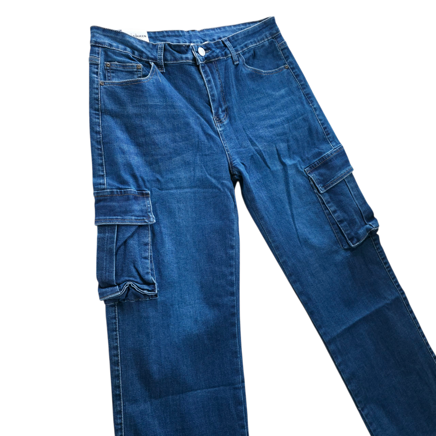 Jeans cargo blu scuro