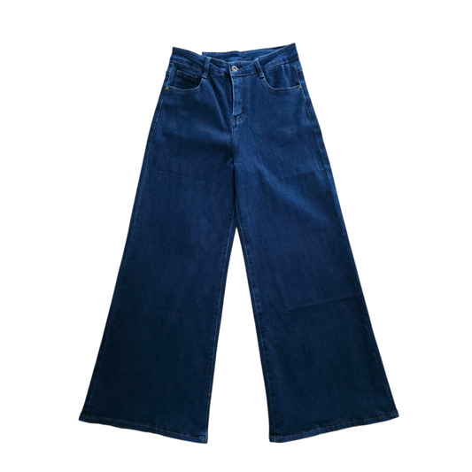 Jeans palazzo blu scuro