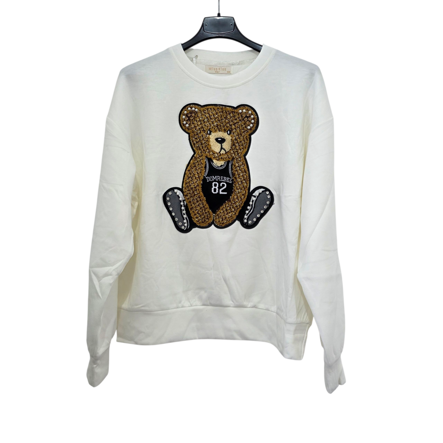 Felpa con Orsetto Applicato