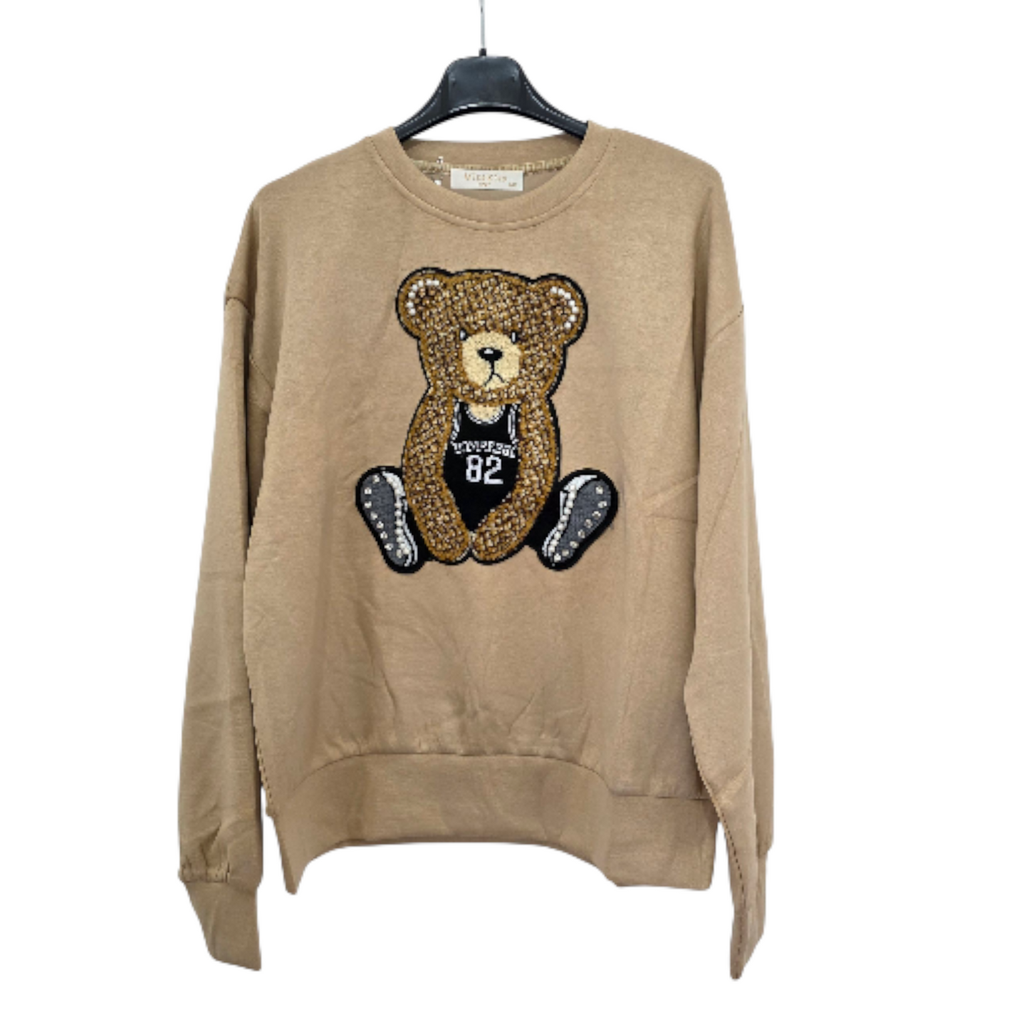 Felpa con Orsetto Applicato