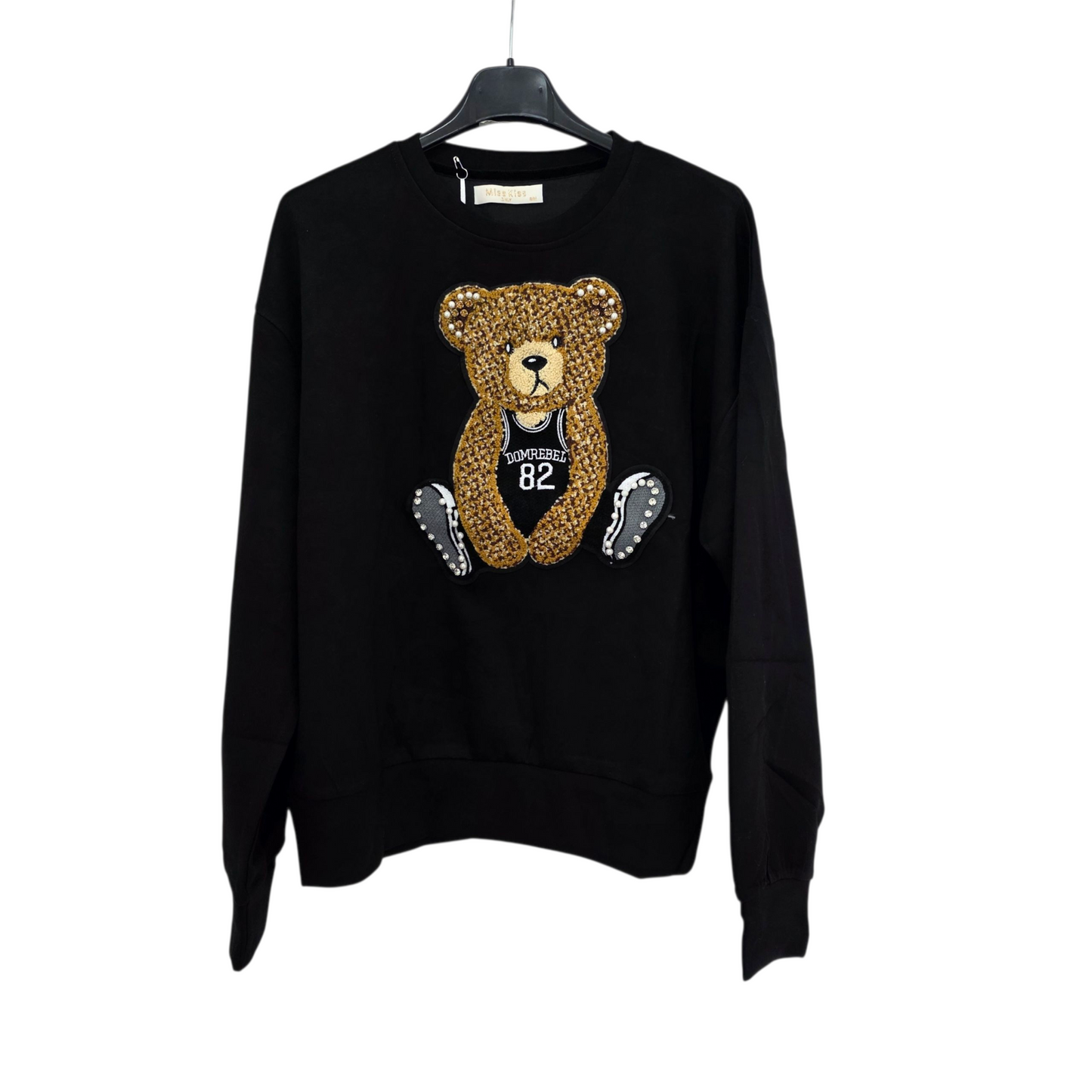 Felpa con Orsetto Applicato