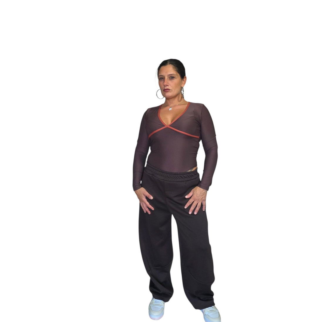 Pantaloni Casual Donna in Tessuto Morbido Beige con Tasche Laterali e Cintura Elastica Comfortable e Stilosi per Occasioni Variate