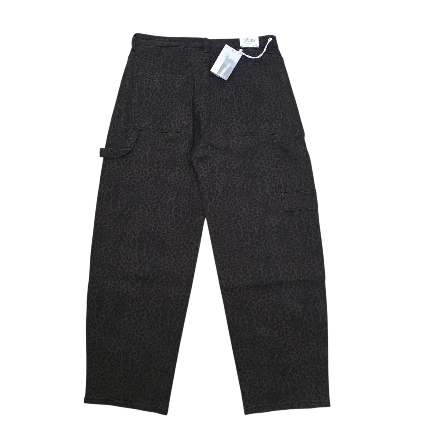 Jeans Animalier "Wild Elegance "in Nero con Stanpa Animalier