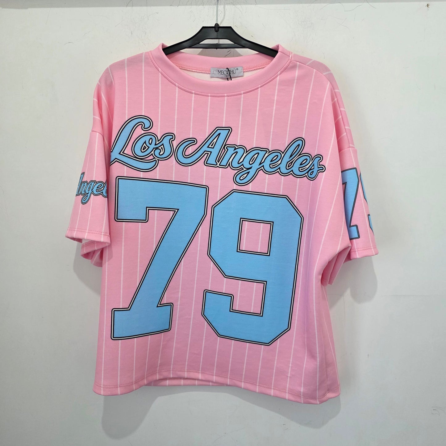T-shirt Sportiva con Stampa "Los Angeles" e Numero 79