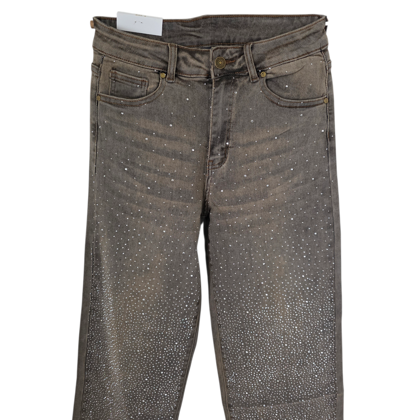 Jeans Wide LEG Strass designer