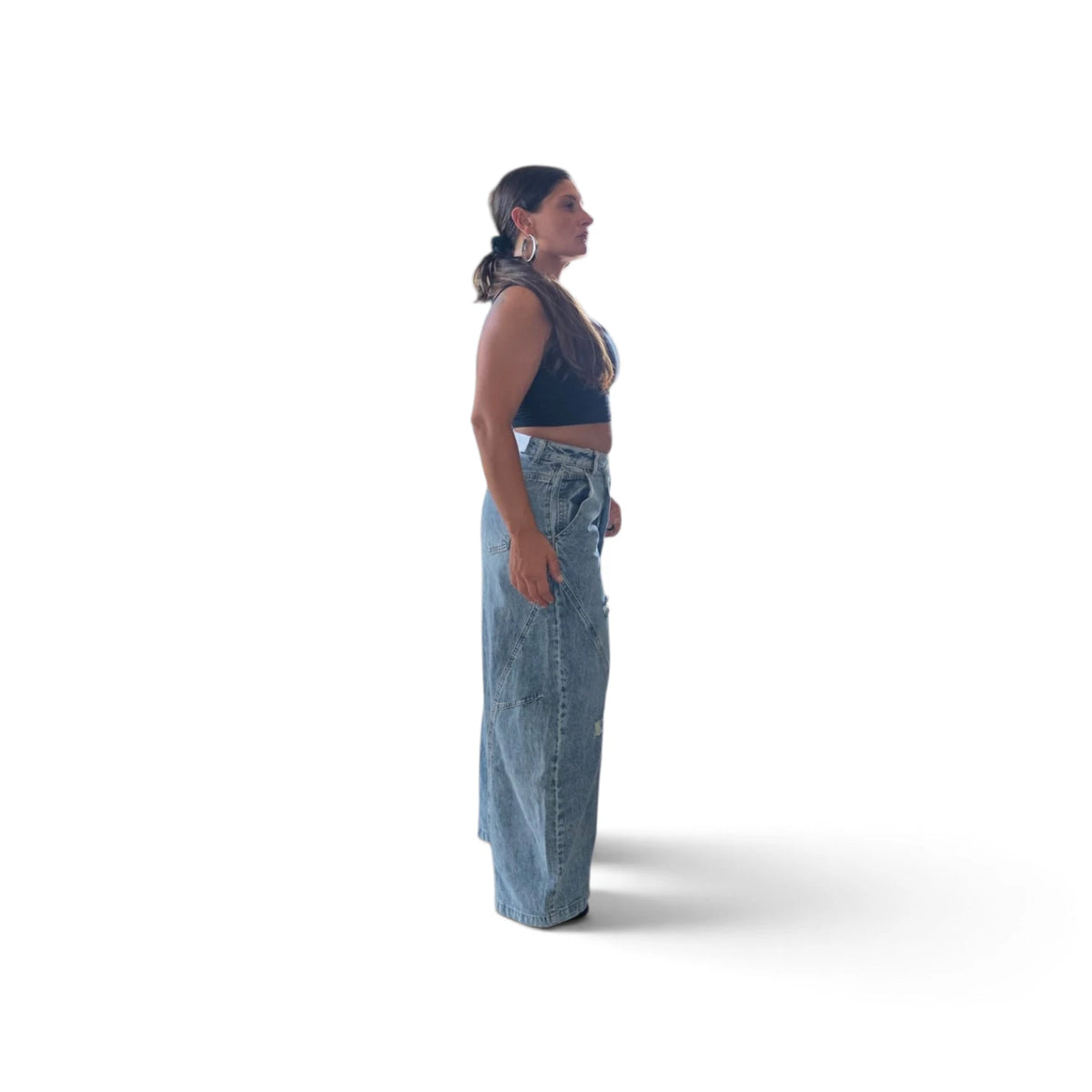 Jeans Baloon per Donna - Pantaloni Larghi in Jeans con Stile Casual e Comfortabile - Look Moderno e Versatile - Ideali per Diverse Occasioni