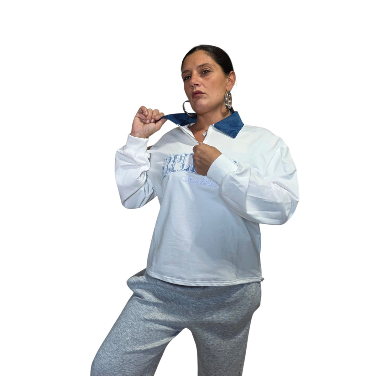 Maglia Sportiva con Zip e Collo in Velluto per Sportivi Funzionale e Unica Design Ideale per Attività Sportive