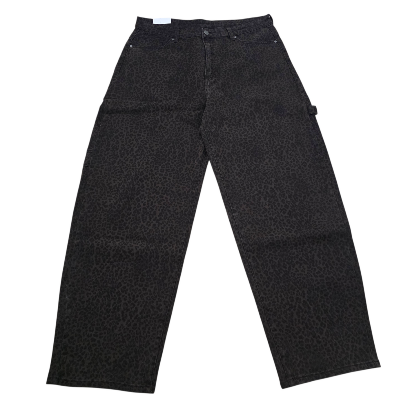 Jeans Animalier "Wild Elegance "in Nero con Stanpa Animalier