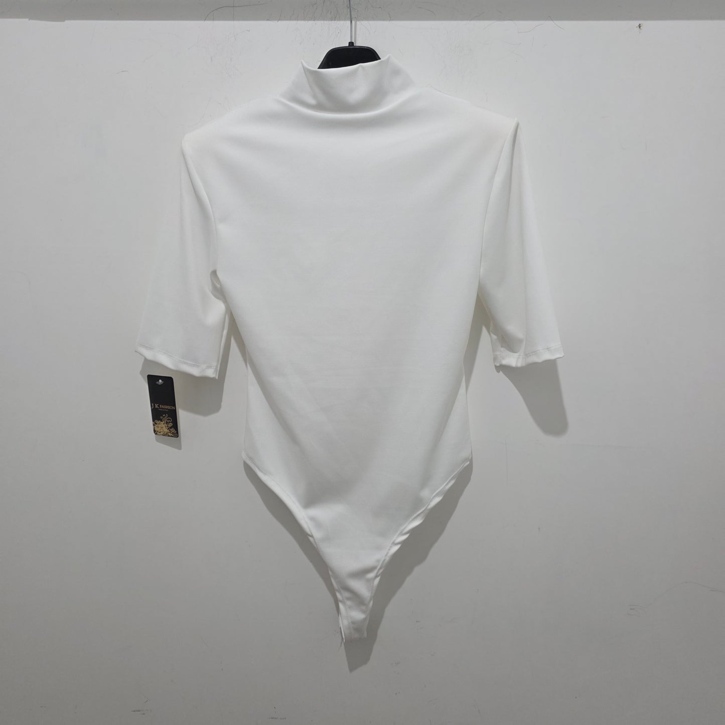 Body con Collo Alto e Maniche a Tre Quarti