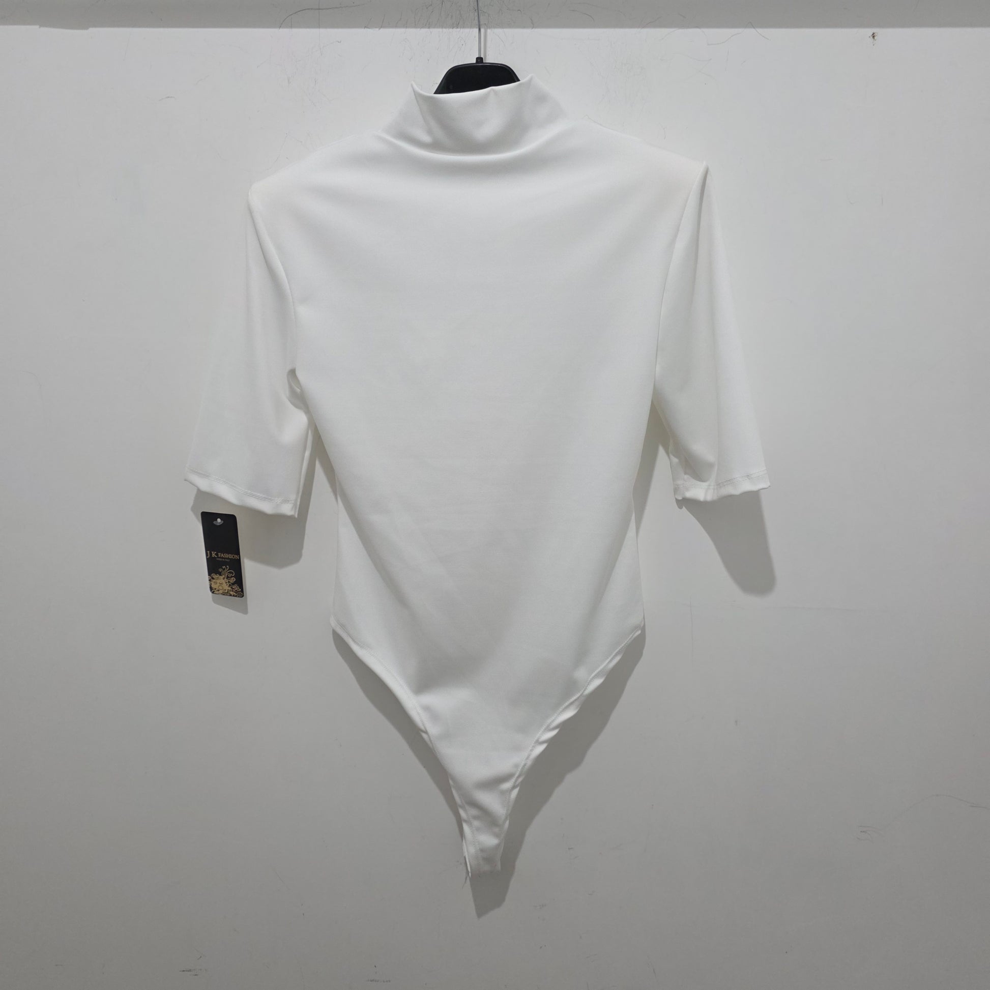 Body con Collo Alto e Maniche a Tre Quarti