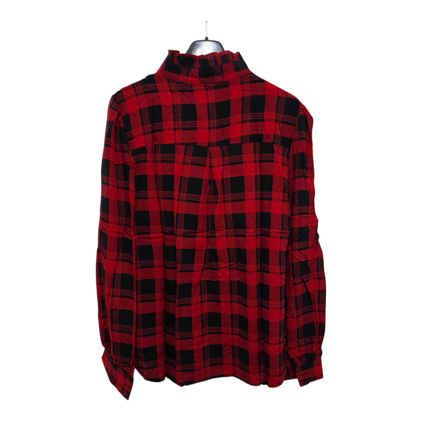 Camicia a Quadri Rossa con Rouches