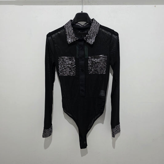 Body Elegante con Dettagli in Strass