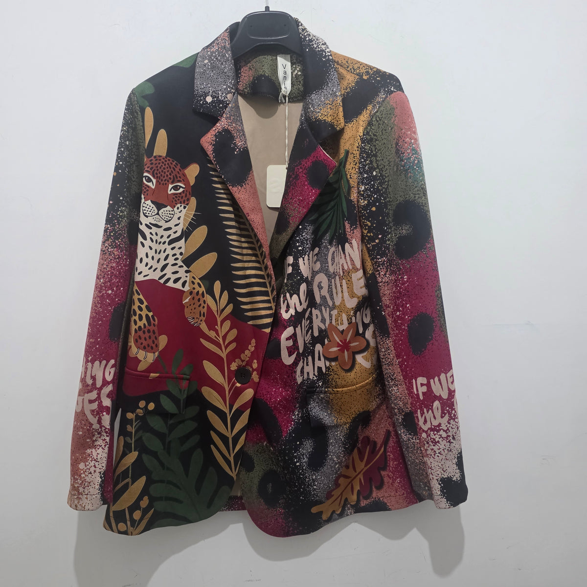 Cappotto Militare Casual con Motivo Fantasia e Patchwork per Look Versatile e Elegante