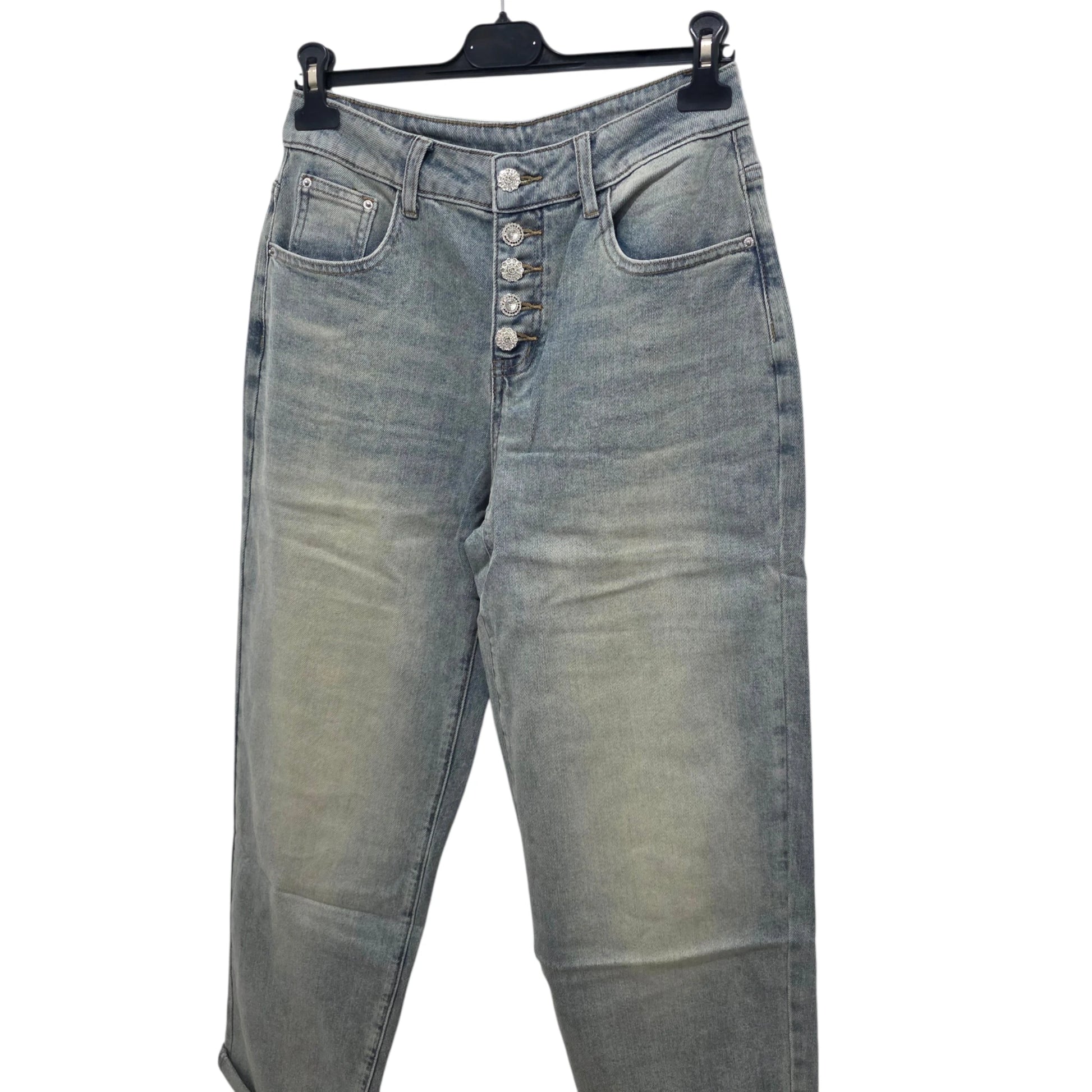 Jeans "Classic High-Waist" in Tessuto Comfortabile e Design Elegante 