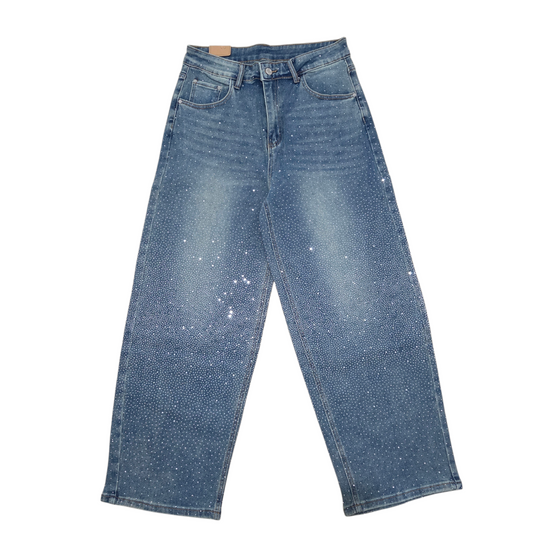 Jeans Decorati "Starlint Denim" con Dettagli di Stelle per un look Unico Stiloso