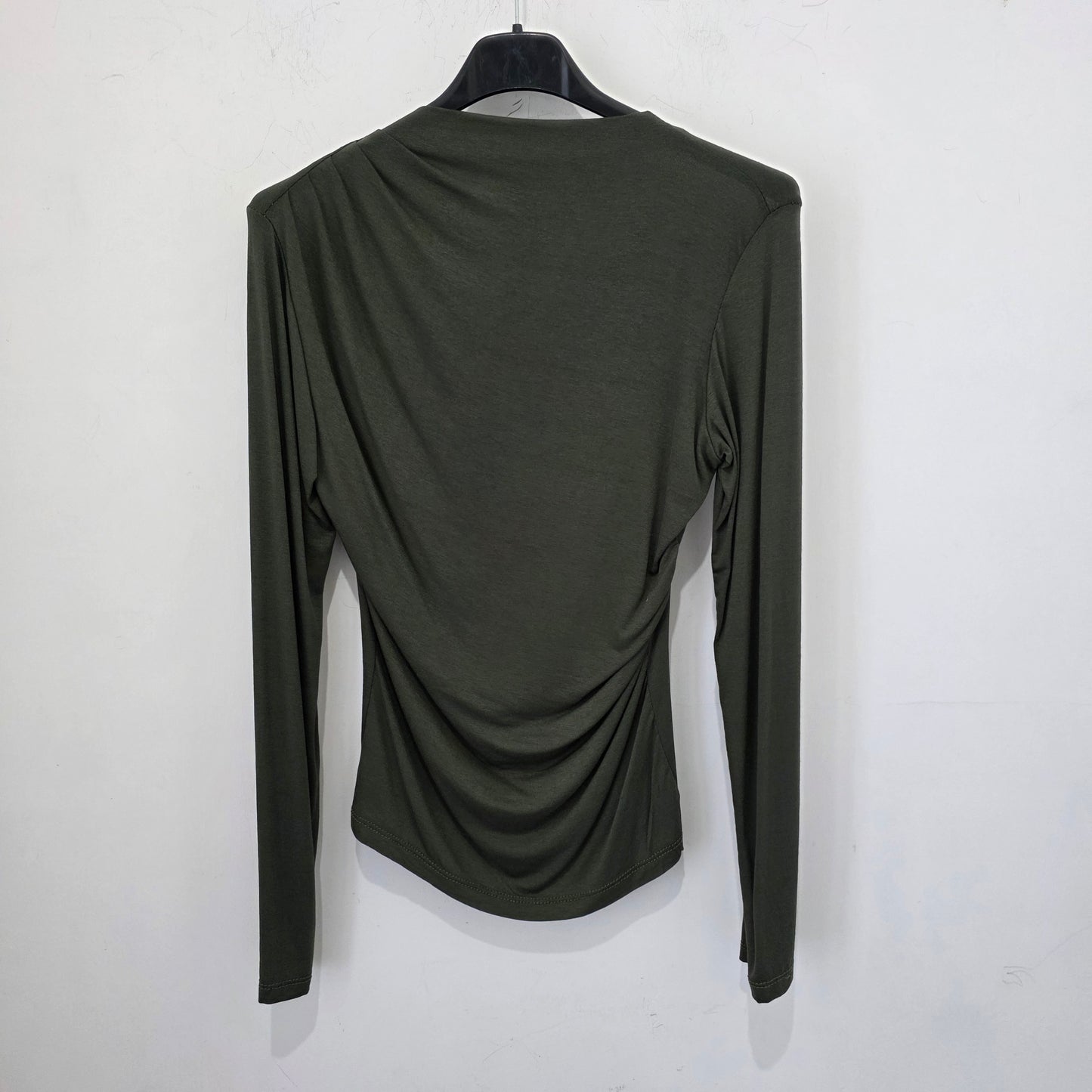 T-shirt a Manica Lunghe con Drappeggio