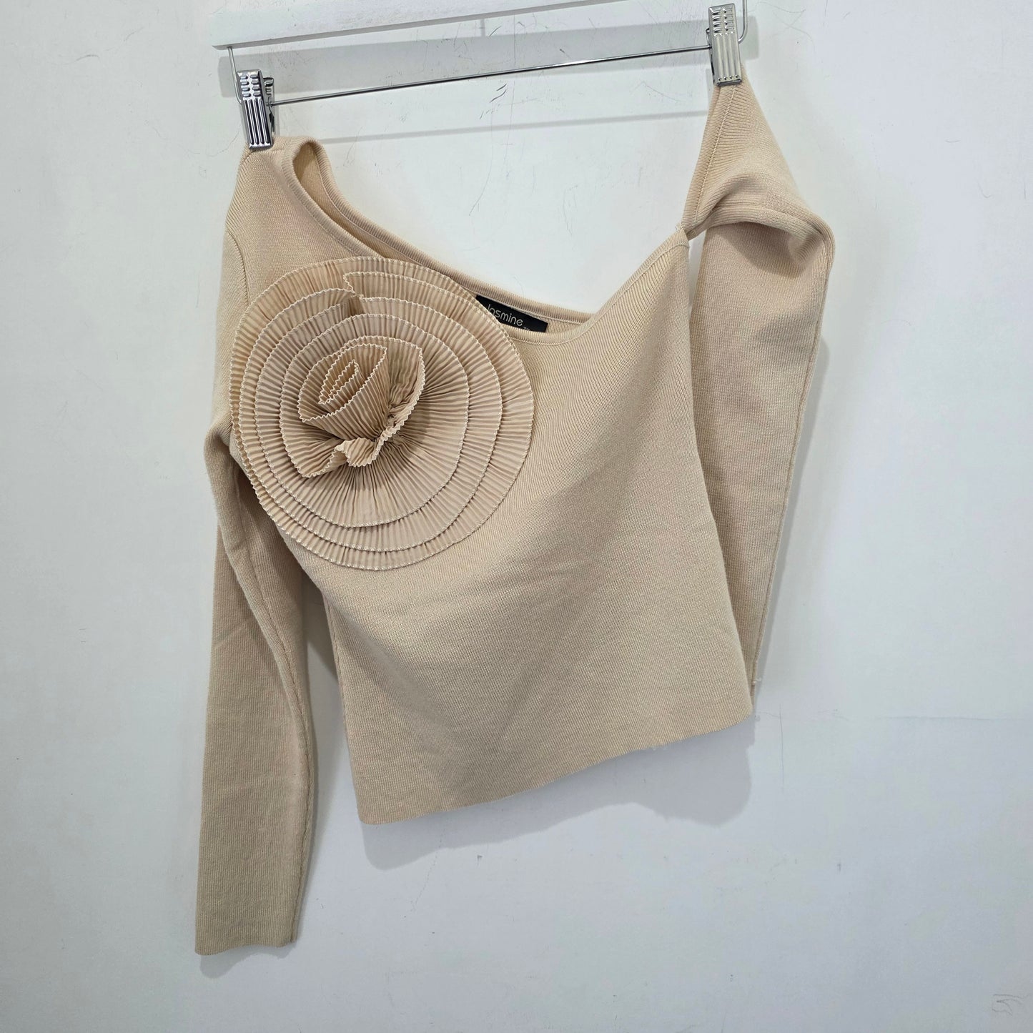 Maglia con Dettaglio Rouché in Nero Stile Casual per Donna