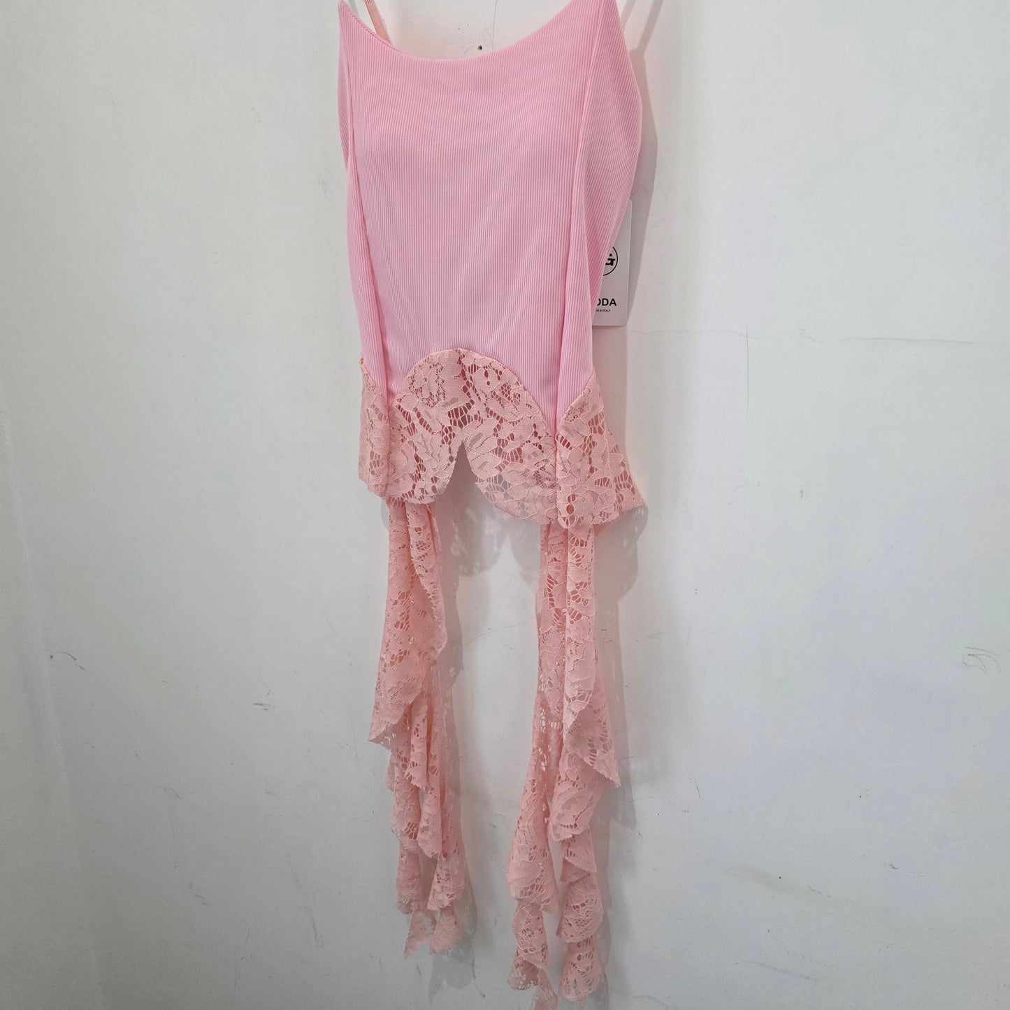 Abbigliamento Donna - Top in Rete con Dettagli a Ruffle e Spalline 