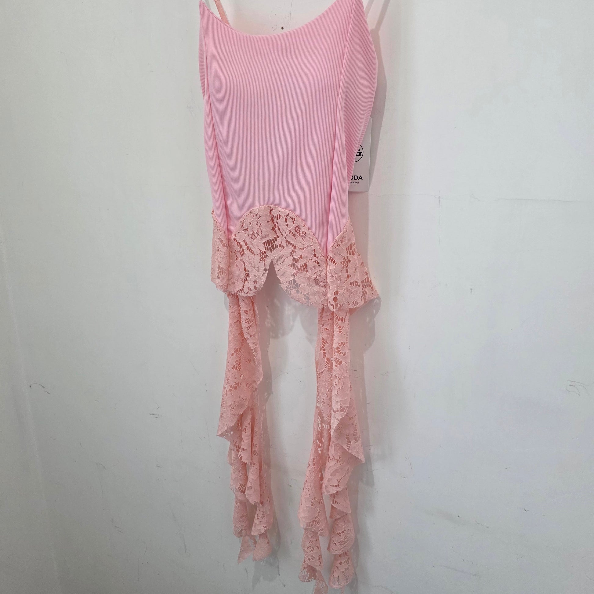 Abbigliamento Donna - Top in Rete con Dettagli a Ruffle e Spalline 