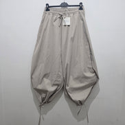 Pantaloni Neri a Gamba Larga con Cordoncino e Fiocco in Tessuto Morbido per Donna Stile Elegante e Comodo
