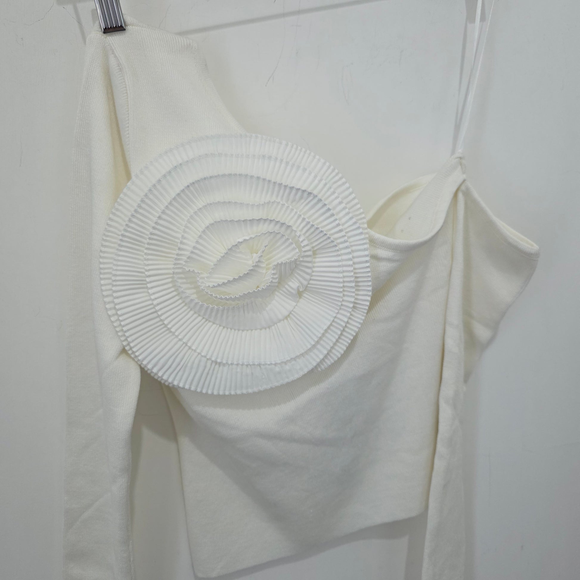 Maglia con Dettaglio Rouché in Nero Stile Casual per Donna