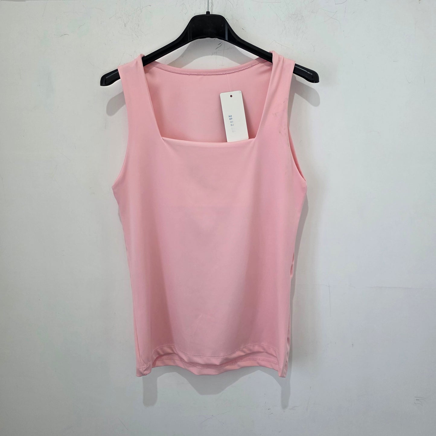 Top Senza Maniche con Scollo Quadrato in Tessuto Morbido  Comfortabile