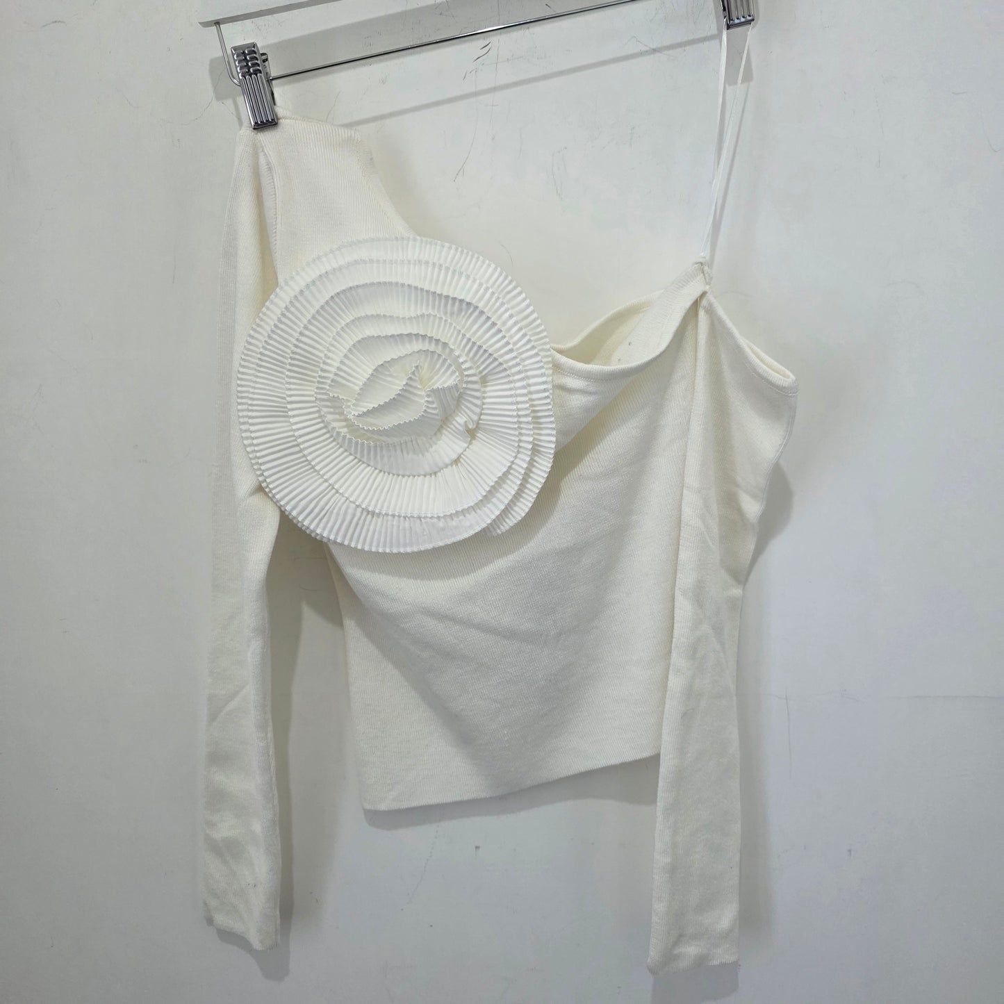 Maglia con Dettaglio Rouché in Nero Stile Casual per Donna