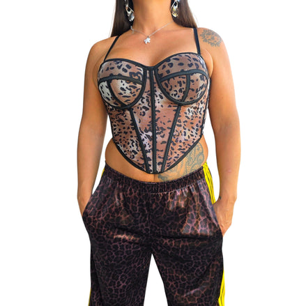 Polo SPA Corsetto Scollo Cuore con Dettagli Animalier in Stile Fetiche per Look Elegante e Sofisticato Comfort e Vestibilità Ottimali