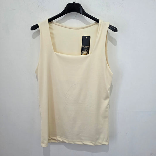 Top Senza Maniche con Scollo Quadrato in Tessuto Morbido  Comfortabile